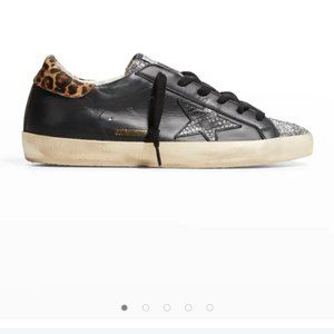GOLDEN GOOSE Superstar Leather Glitter Low-Top Sneakers Size 39